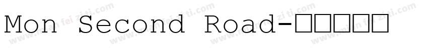 Mon Second Road字体转换